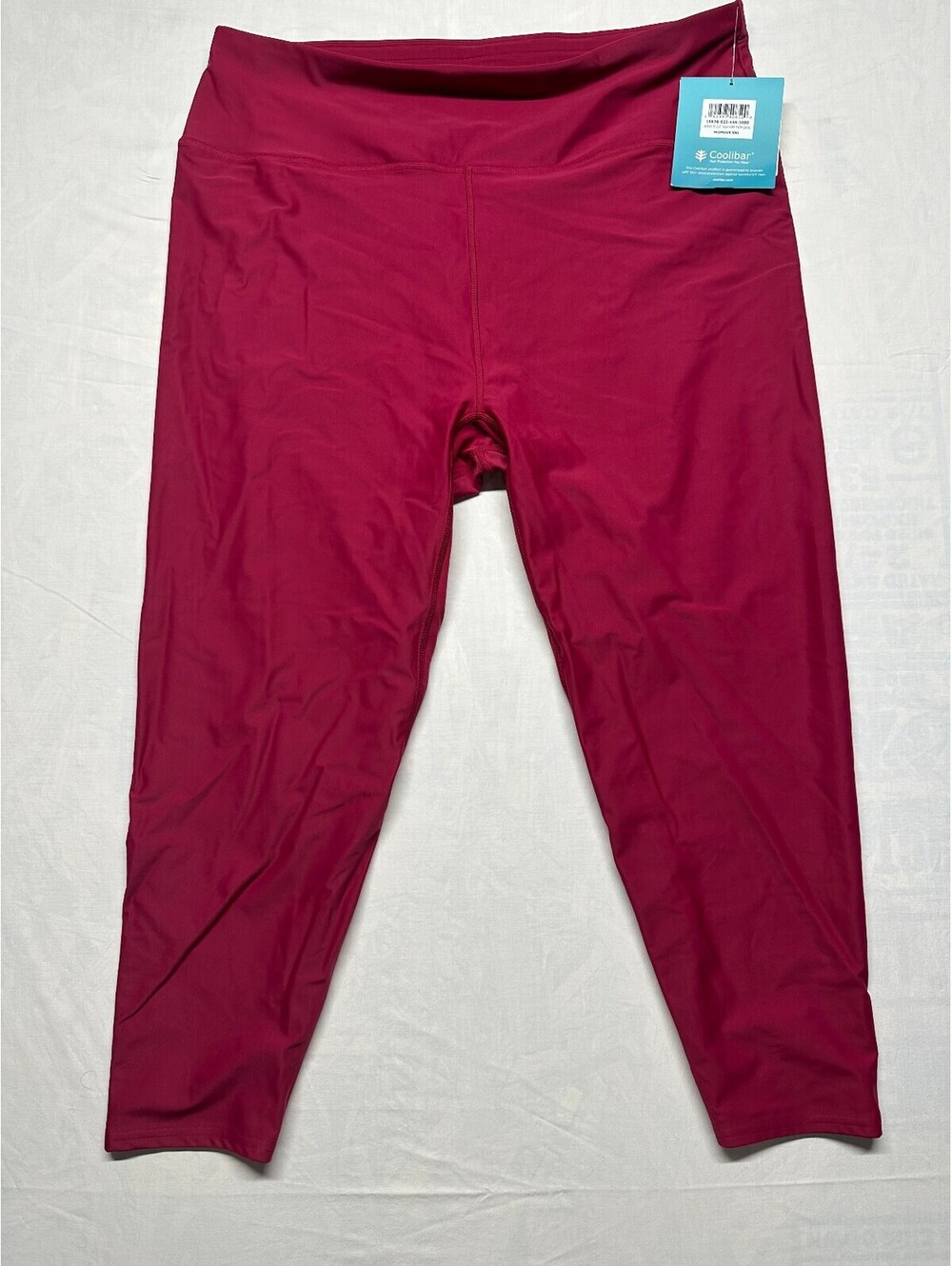 NWT Coolibar Women’s Size XXL Deep Water Swim Tights Magenta Crop Leggings